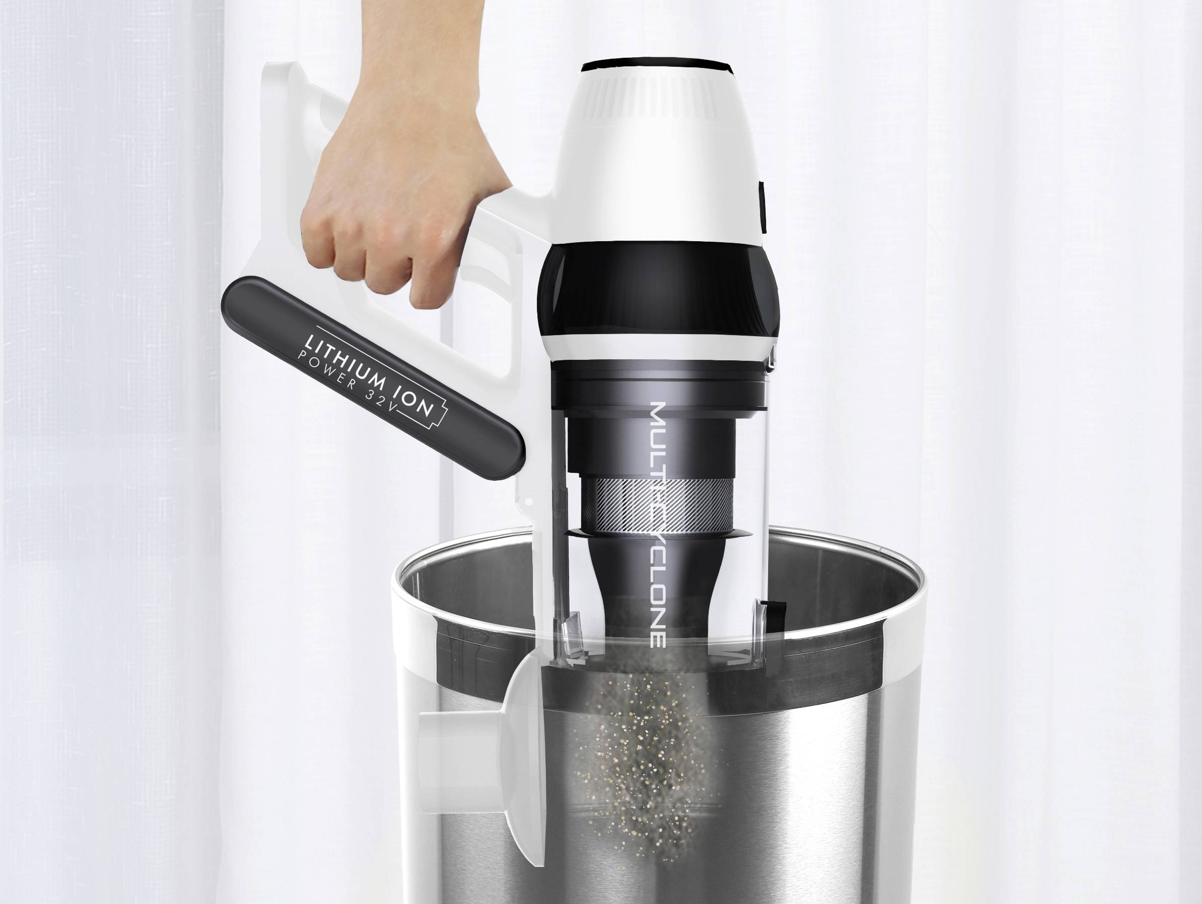 Trisa Quick Clean Professional T9670 9496.7010 Akku-Handstaubsauger 600 W mit Staubbeutel, Zyklon-Technik, inkl. Akku