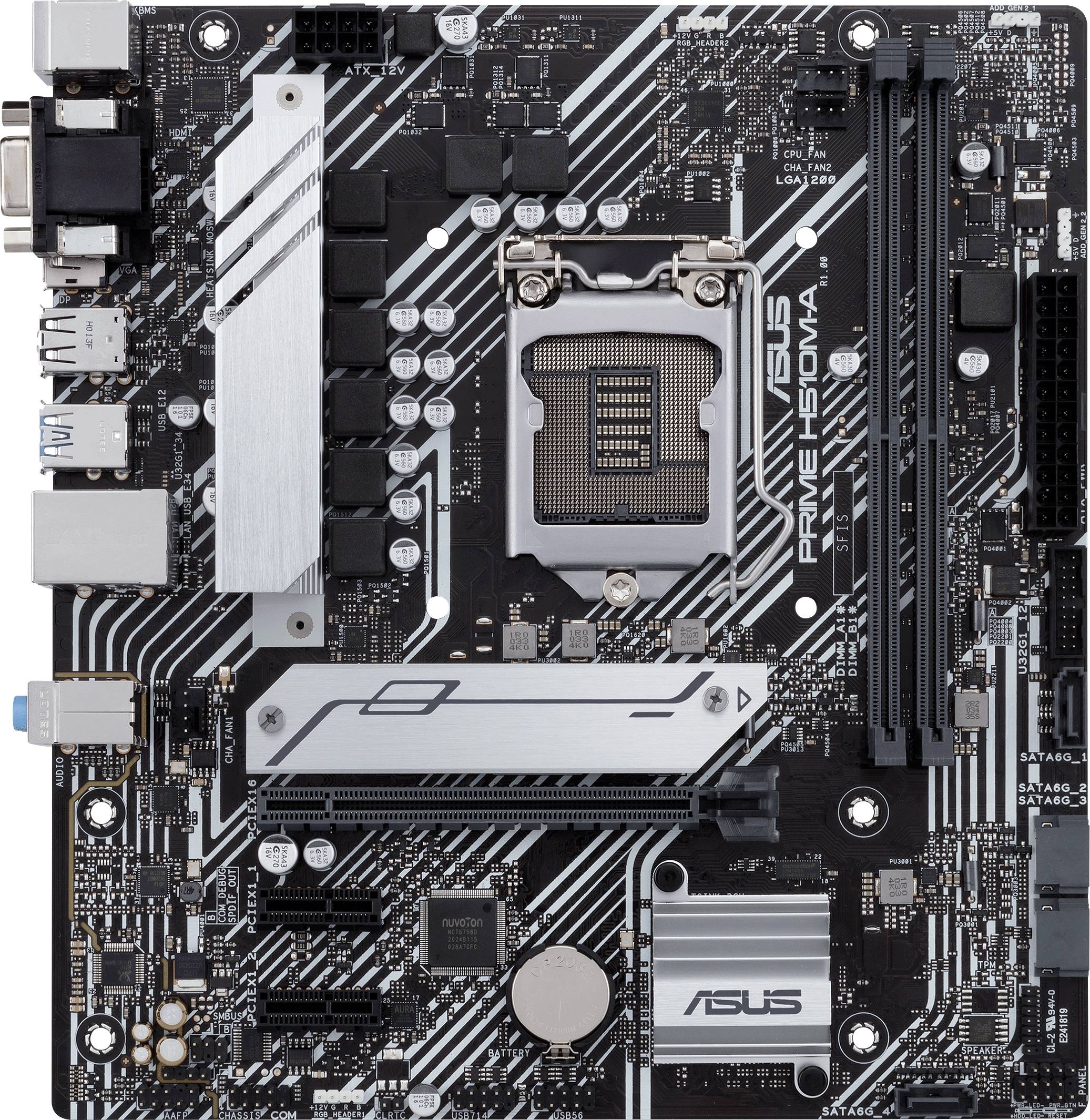 Asus PRIME H510M-A Mainboard Sockel (PC) Intel® LGA 1200 Formfaktor (Details) Micro-ATX Mainboard-Chipsatz Intel® H510