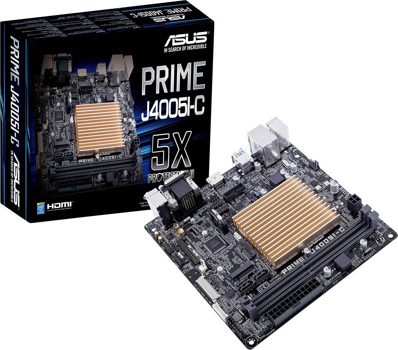 Asus PRIME J4005I-C Mainboard Sockel (PC) SoC Intel® Celeron® Formfaktor (Details) Mini-ITX Mainboa