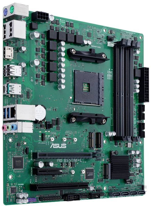 Asus PRO B550M-C/CSM Mainboard Sockel (PC) AMD® AM4 Formfaktor (Details) Micro-ATX Mainboard-Chipsatz AMD® B550
