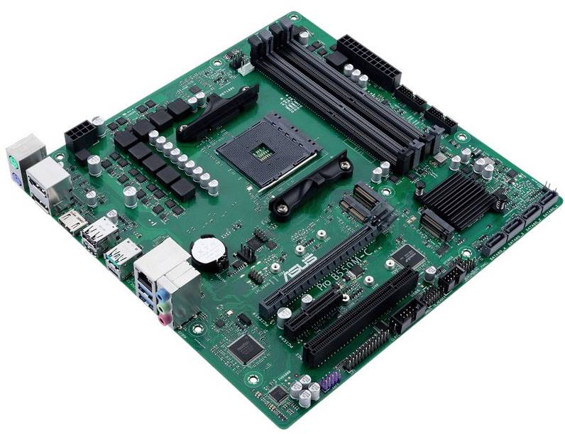Asus PRO B550M-C/CSM Mainboard Sockel (PC) AMD® AM4 Formfaktor (Details) Micro-ATX Mainboard-Chipsatz AMD® B550