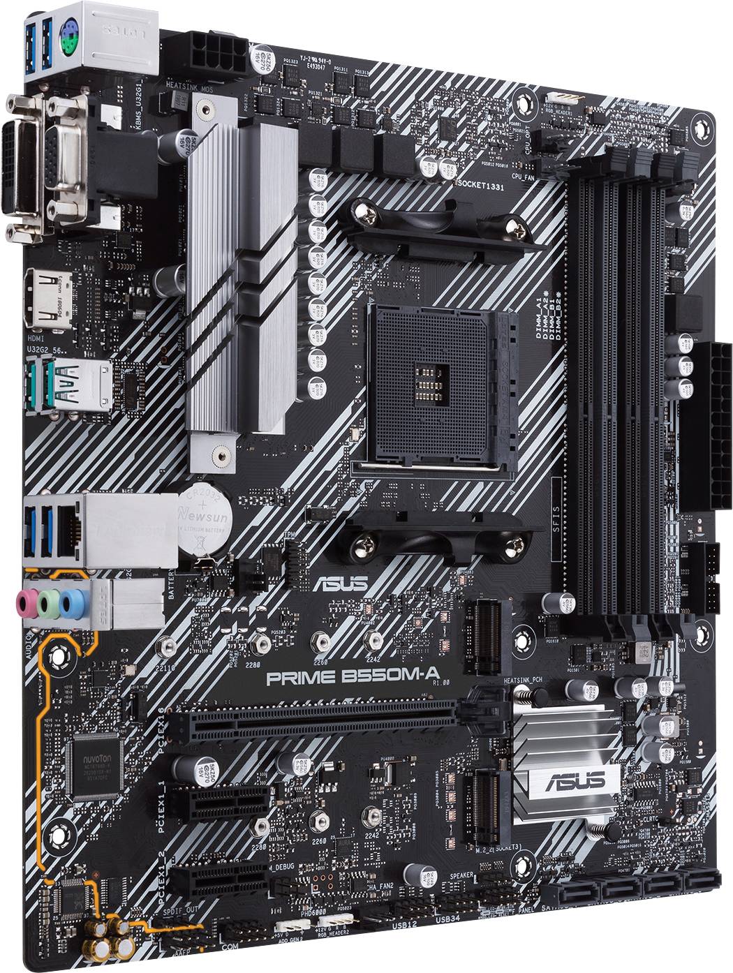 Asus PRIME B550M-A/CSM Mainboard Sockel (PC) AMD® AM4 Formfaktor (Details) Micro-ATX Mainboard-Chipsatz AMD® B550
