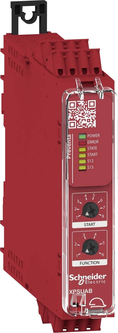 Sicherheitsrelais XPSUAB11CC Schneider Electric Betriebsspannung: 24 V DC/AC 1 Wechsler (B x H x T) 22.5 x 100 x 120 mm LED-Anzeige 1 St.