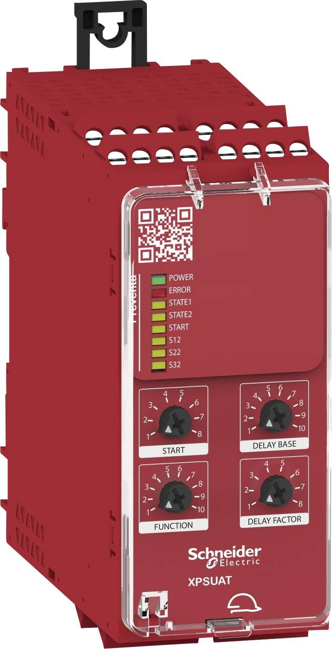 Schneider Electric Sicherheitsrelais XPSUAT13A3AP Betriebsspannung: 24V DC/AC 3 Schließer, 3 Schließer, 1 Öffner (B x H x T) 45