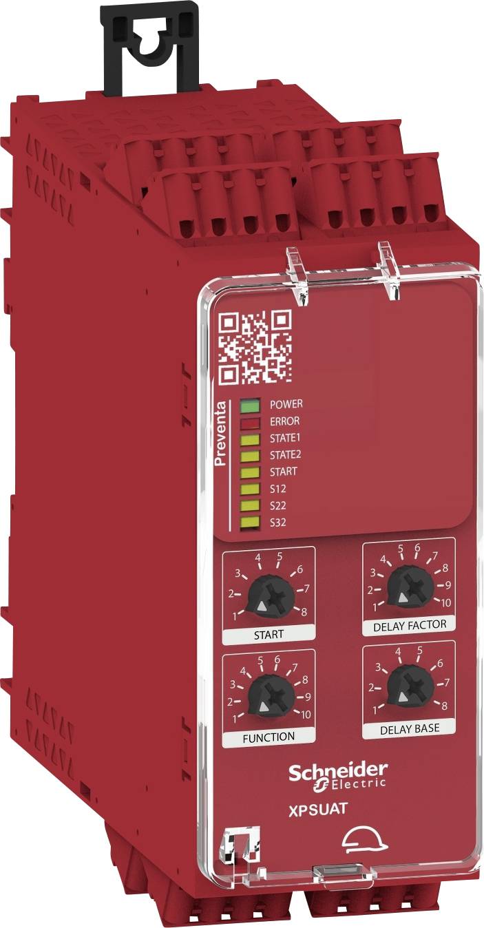Schneider Electric Sicherheitsrelais XPSUAT33A3AC 3 Schließer, 3 Schließer, 1 Öffner (B x H x T) 45 x 100 x 120mm LED-Anzeige 1St.
