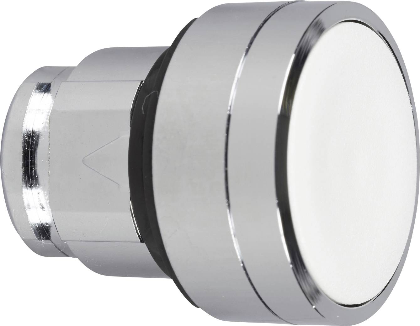 Ein verchromter Wasserhahn-Perlator, zylindrische Form mit glatter Oberfläche, dient zur Regulierung des Wasserflusses in Sanitärarmaturen.