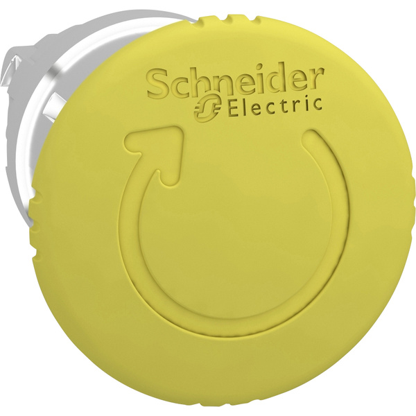 Schneider Electric ZB4BS55 Frontelement für Drucktaster rückstellbar, verriegelbar (Ø) 22mm unbeschriftet Chrom, Gelb 1St.