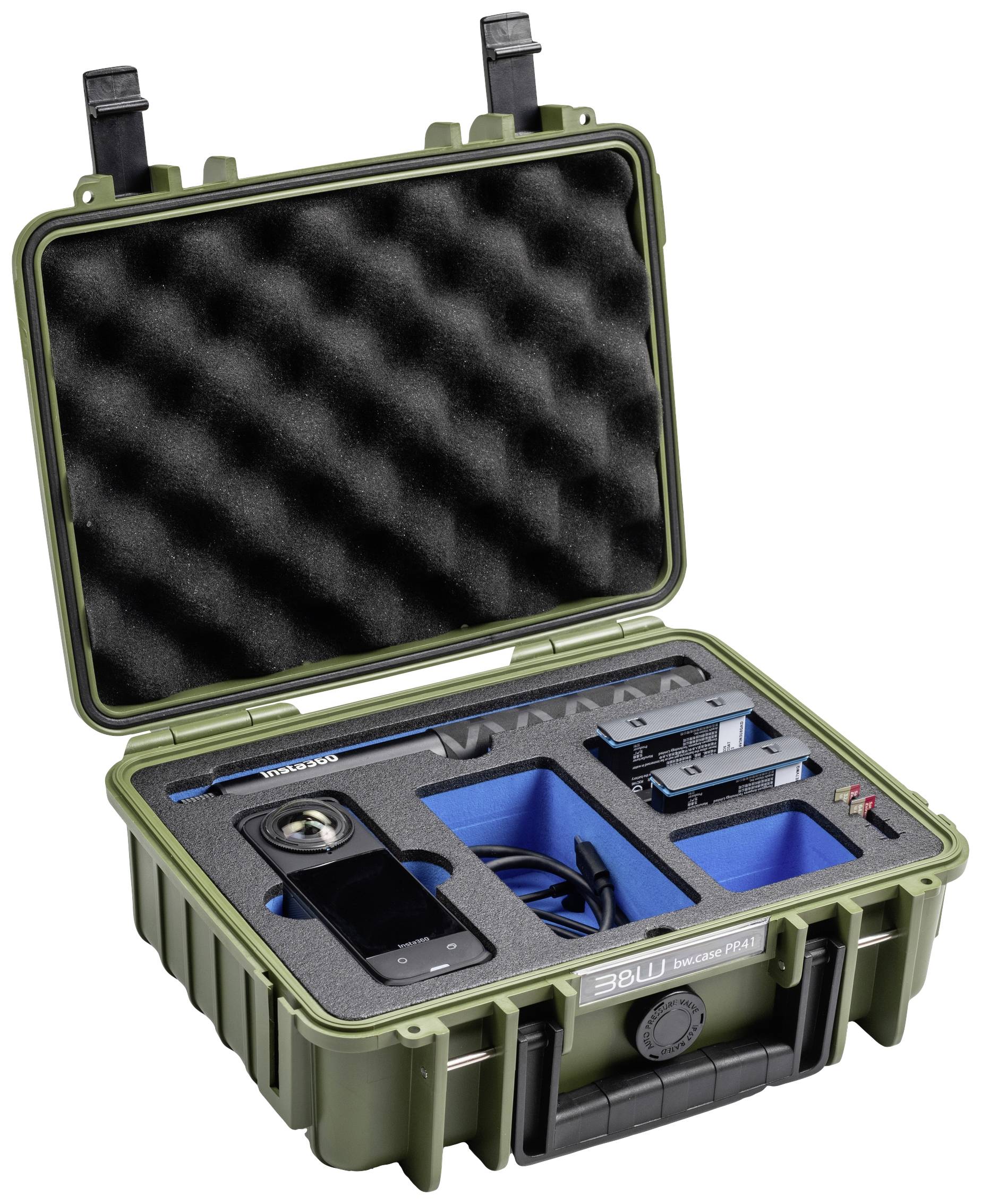 B & W International Transportkoffer drone.case PP.41.InstaX4 4.1l (B x H x T) 270 x 215 x 105mm Bronze-Grün PP.41.BG.InstaX4