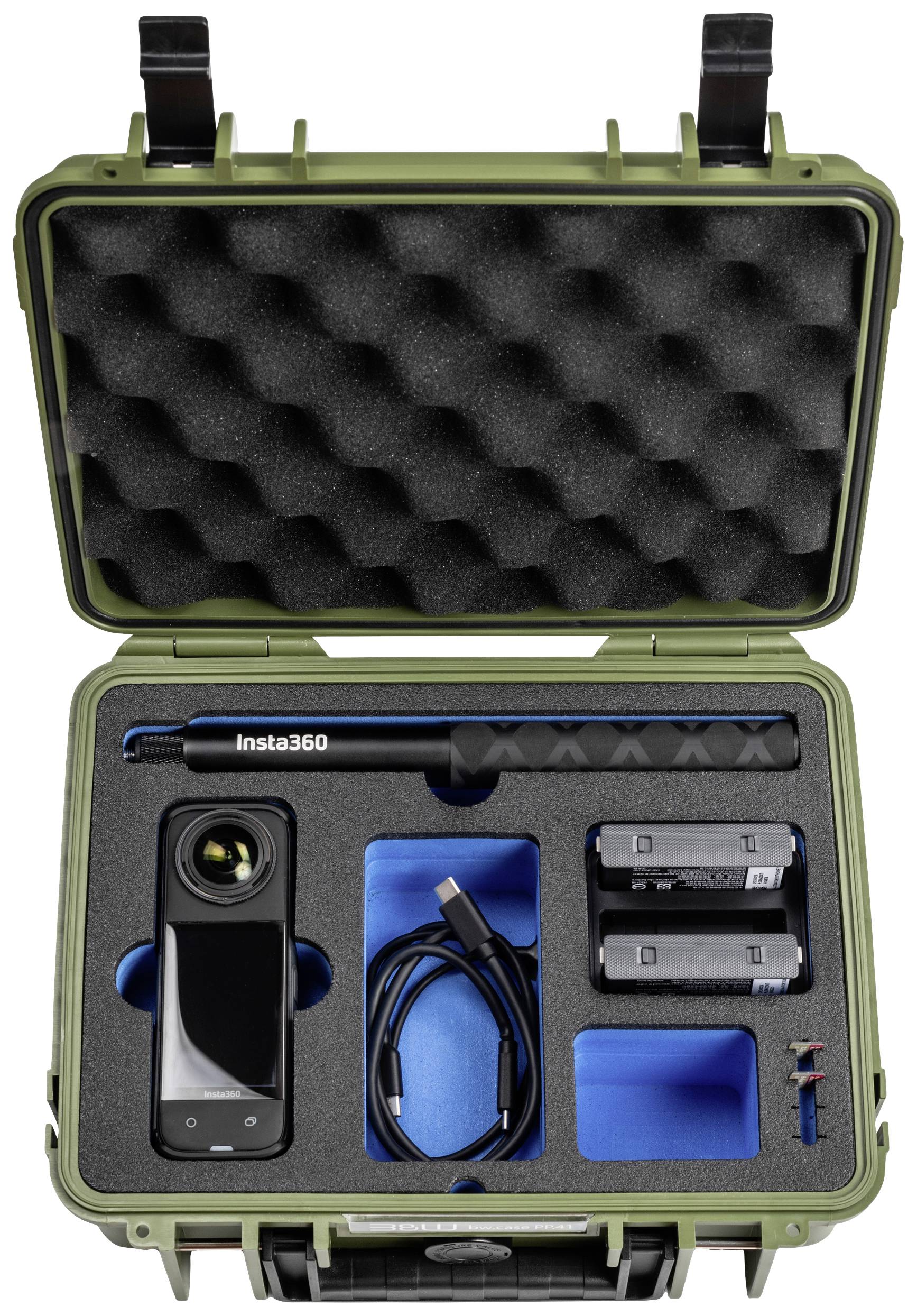 B & W International Transportkoffer drone.case PP.41.InstaX4 4.1l (B x H x T) 270 x 215 x 105mm Bronze-Grün PP.41.BG.InstaX4