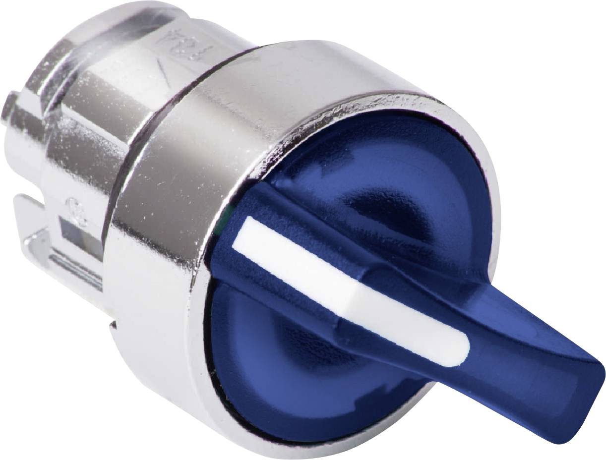 Schneider Electric ZB4BK1463 9327901 Frontelement für Wahlschalter rückstellbar (Ø) 22 mm Chrom, Blau 5 St.