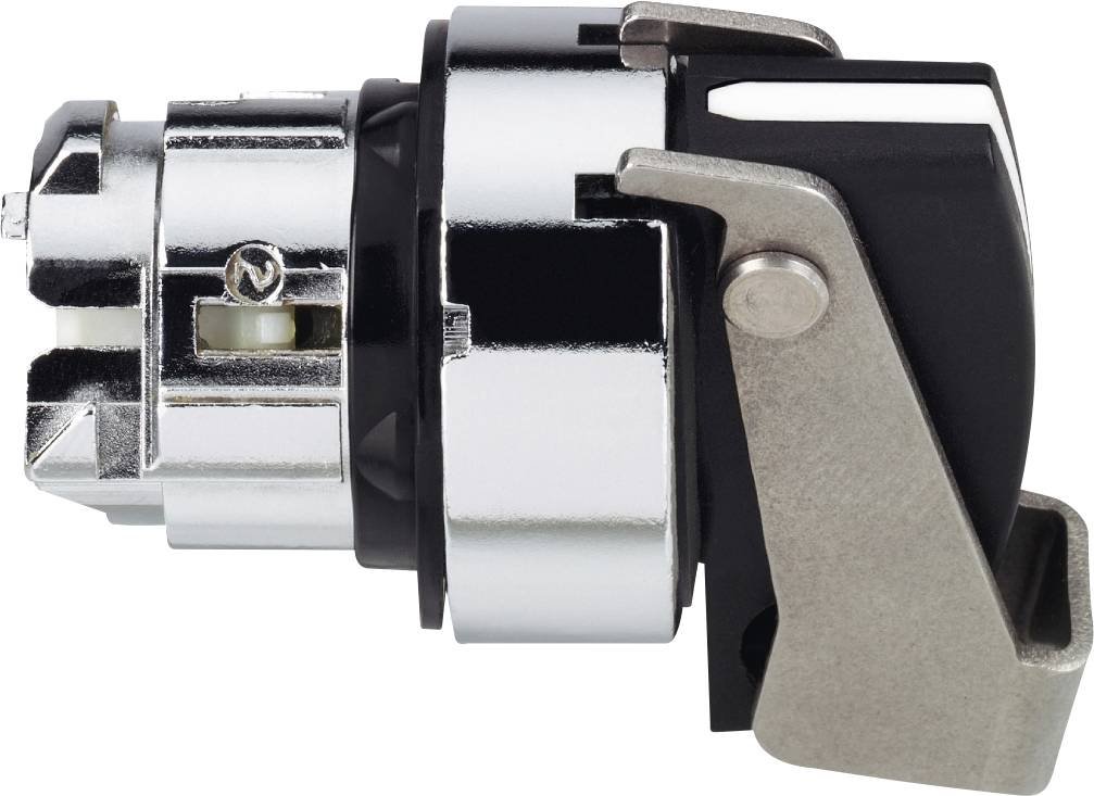 Ein verchromter Steckverbinder mit Verriegelungsmechanismus in Seitenansicht, geeignet für Audio- und Kommunikationstechnologien.