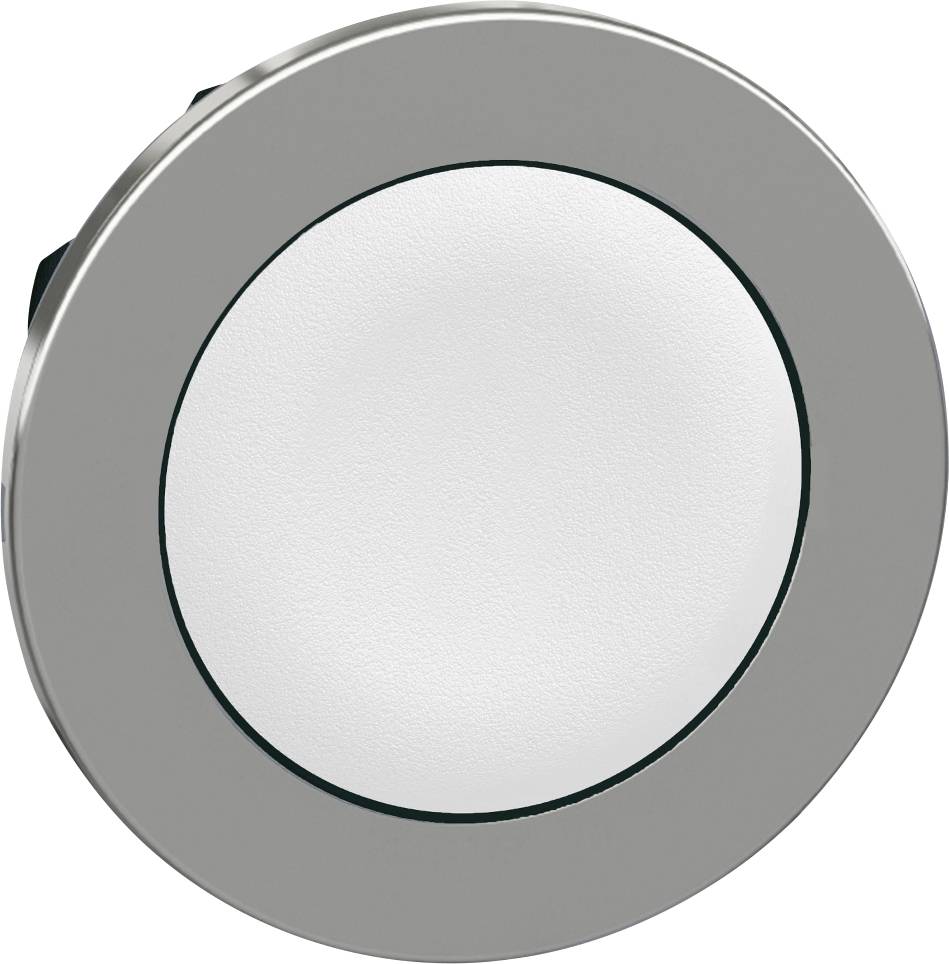 Runde weiße LED-Leuchte mit grauem Rand, geeignet für Decken- oder Wandmontage in modernen Innenräumen. Energiesparend und stilvoll.