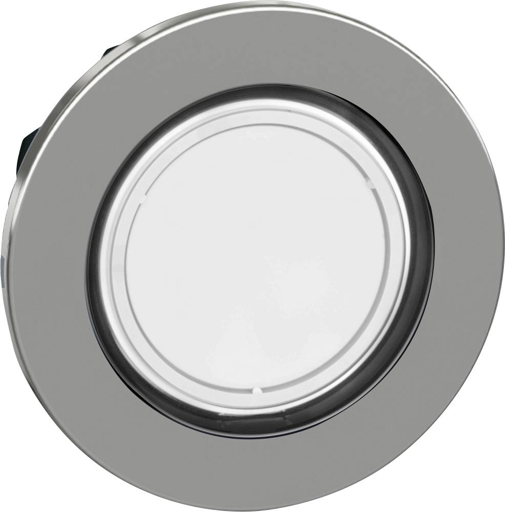 Eine runde, silberne LED-Deckenleuchte mit einem weißen, leuchtenden Zentrum. Ideal für moderne Innenraumbeleuchtung.