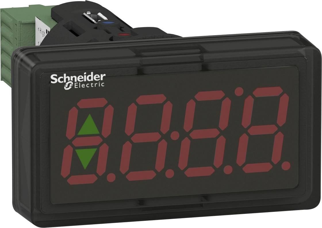 Elektronisches Display von Schneider Electric, zeigt 
