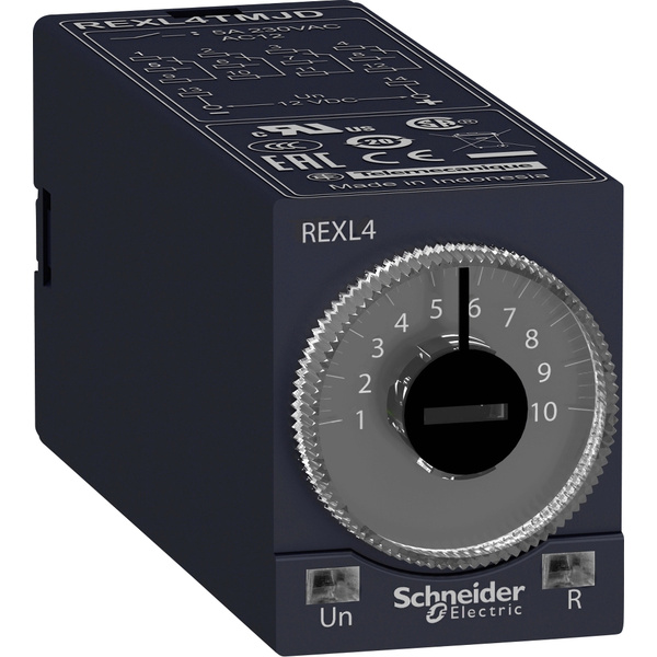 Schneider Electric REXL4TMBD REXL4TMBD Zeitrelais 24 V/DC 1 St. Zeitbereich: 0.1s - 100h 4 Wechsler