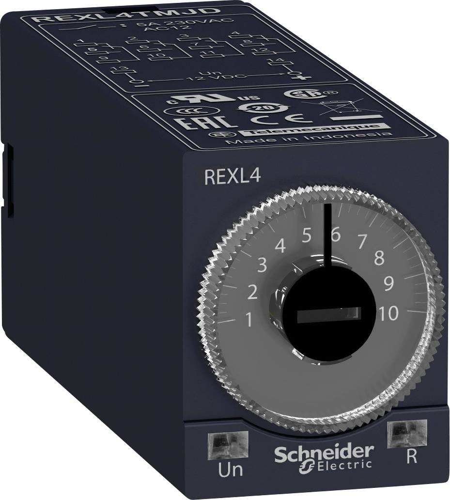 Schneider Electric REXL4TMP7 REXL4TMP7 Zeitrelais 230 V/AC 1 St. Zeitbereich: 0.1s - 100h 4 Wechsler