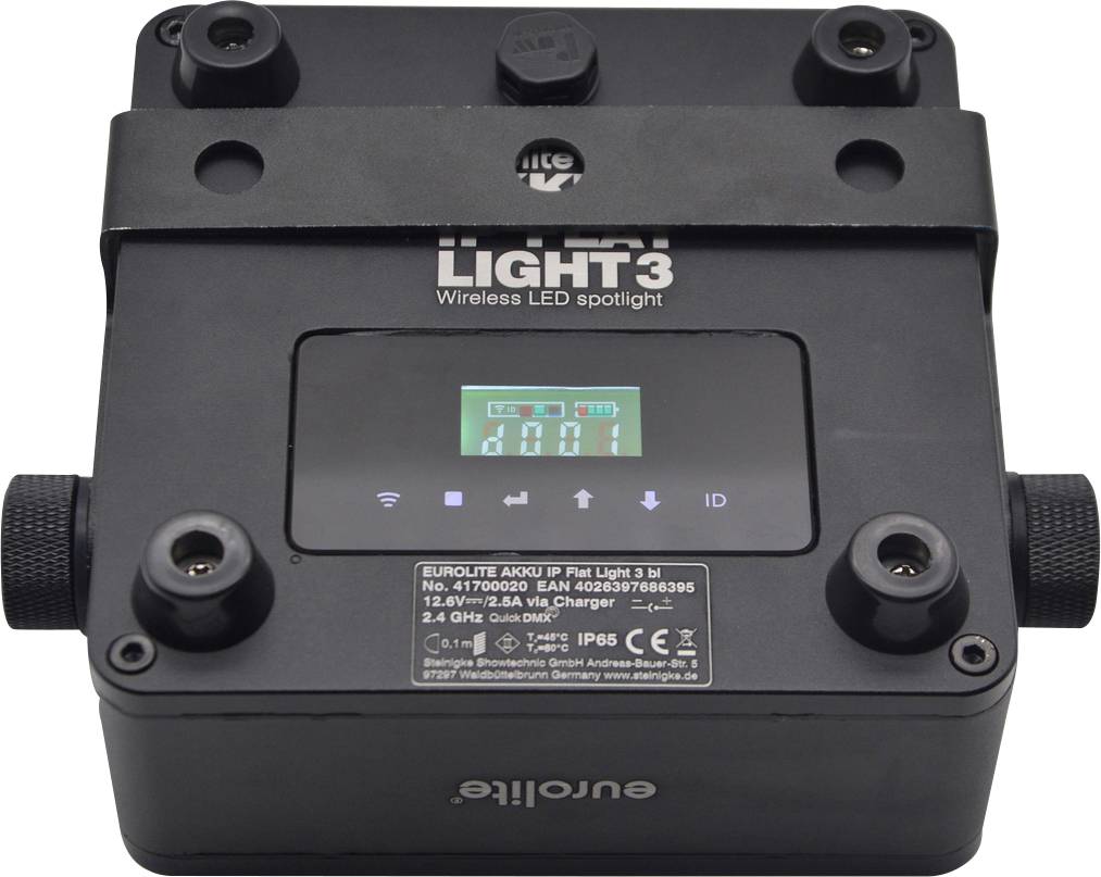 Eurolite 41700020 AKKU IP Flat Light 3sw DMX LED-Effektstrahler Anzahl LEDs (Details):3 8W