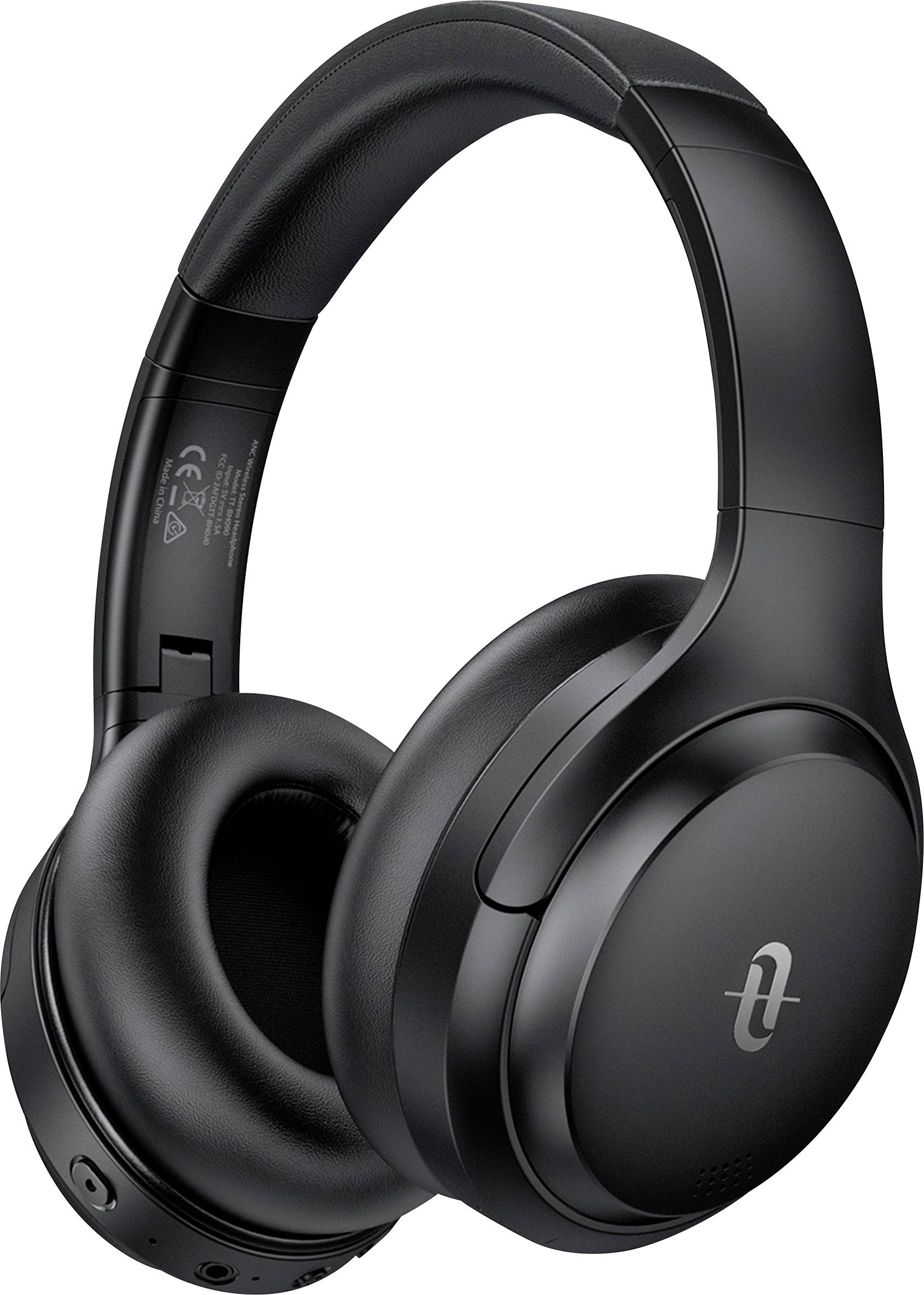 Taotronics TT-BH090  Over Ear Kopfhörer Bluetooth®, kabelgebunden  Schwarz Noise Cancelling Faltbar, Headset, Schwenkbare Ohrmuscheln