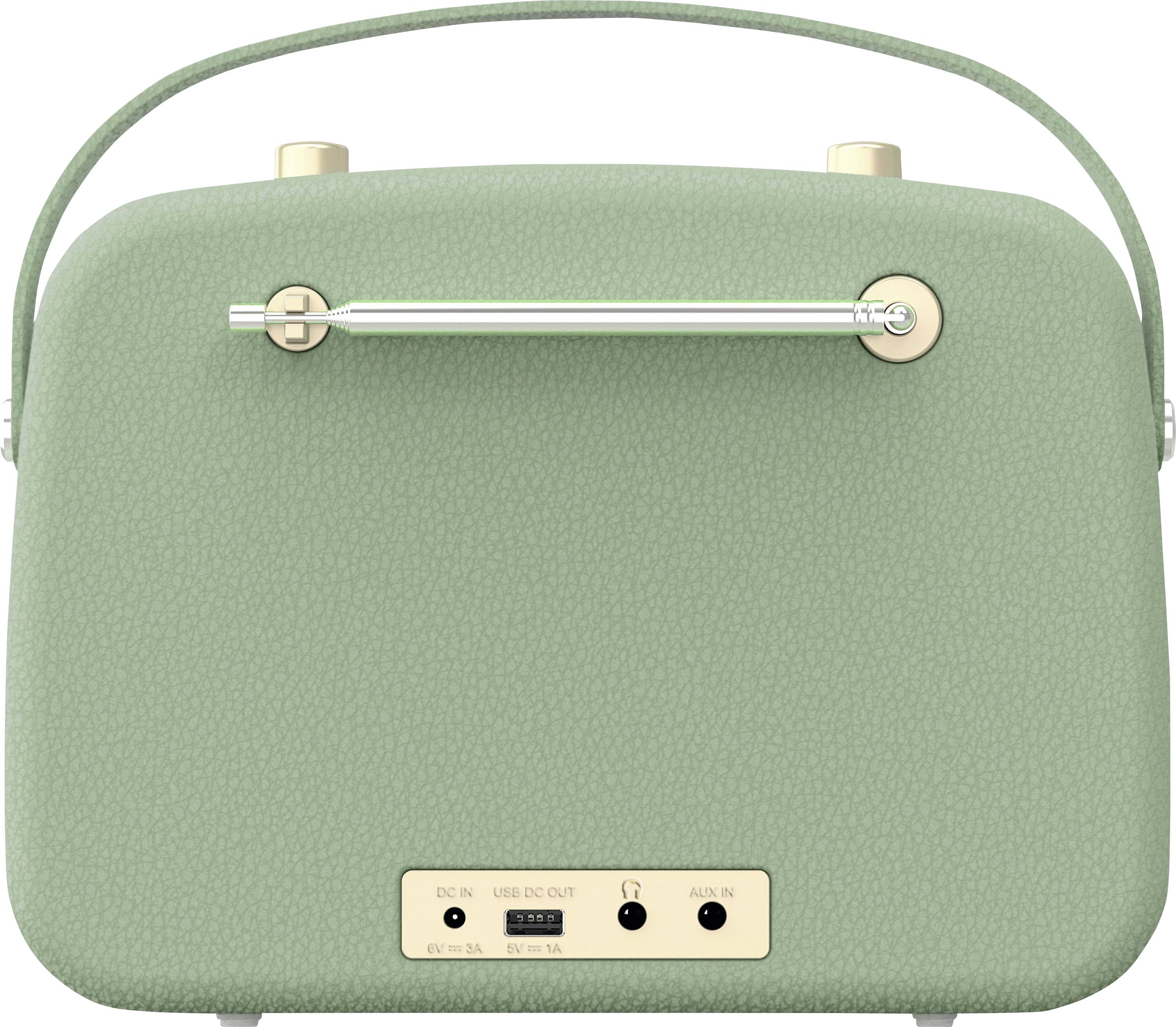 Nordmende Transita 130 Tischradio DAB+, UKW AUX, Bluetooth®, USB Akku-Ladefunktion, Weckfunktion, wiederaufladbar Grün