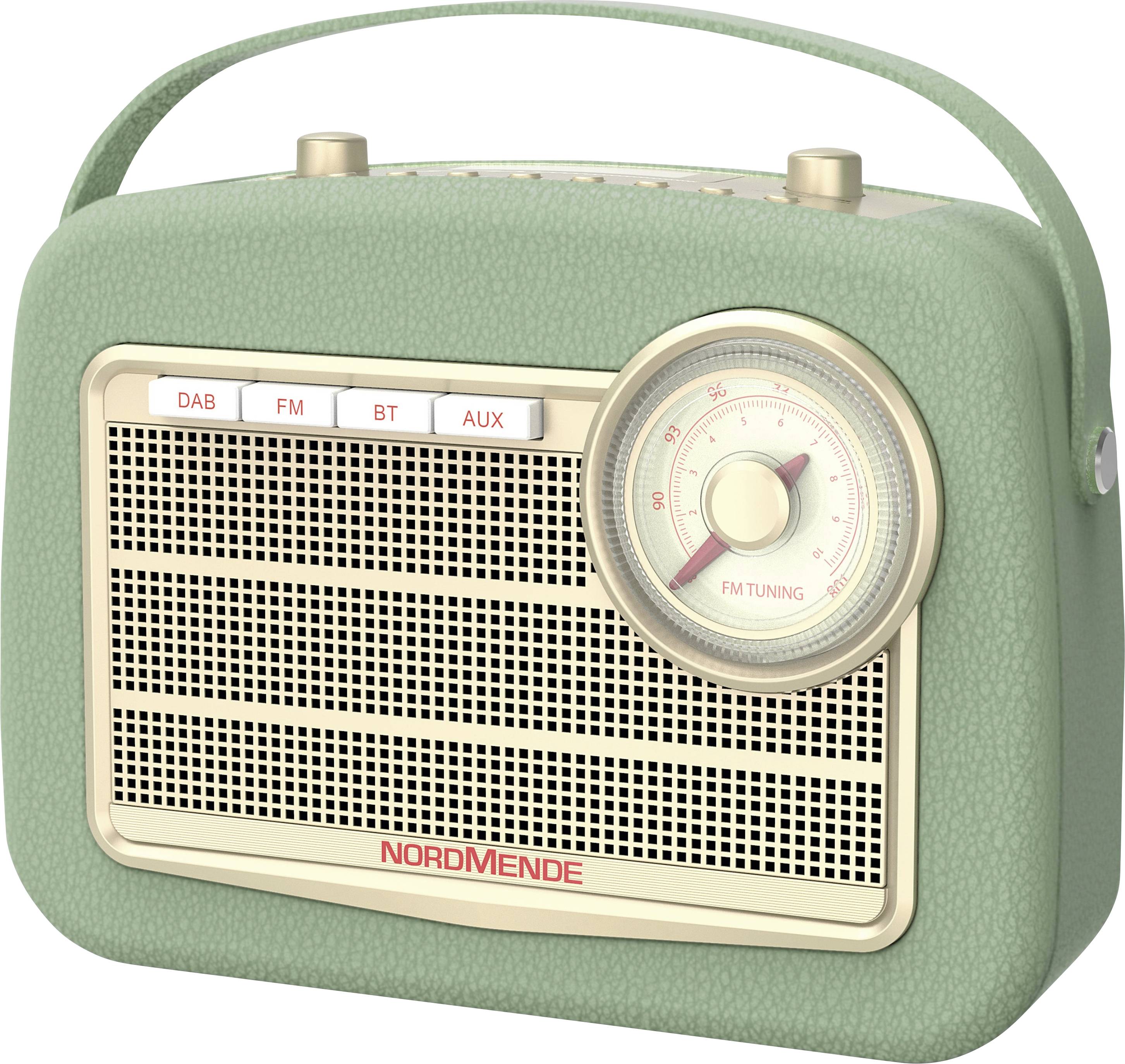 Nordmende Transita 130 Tischradio DAB+, UKW AUX, Bluetooth®, USB Akku-Ladefunktion, Weckfunktion, wiederaufladbar Grün