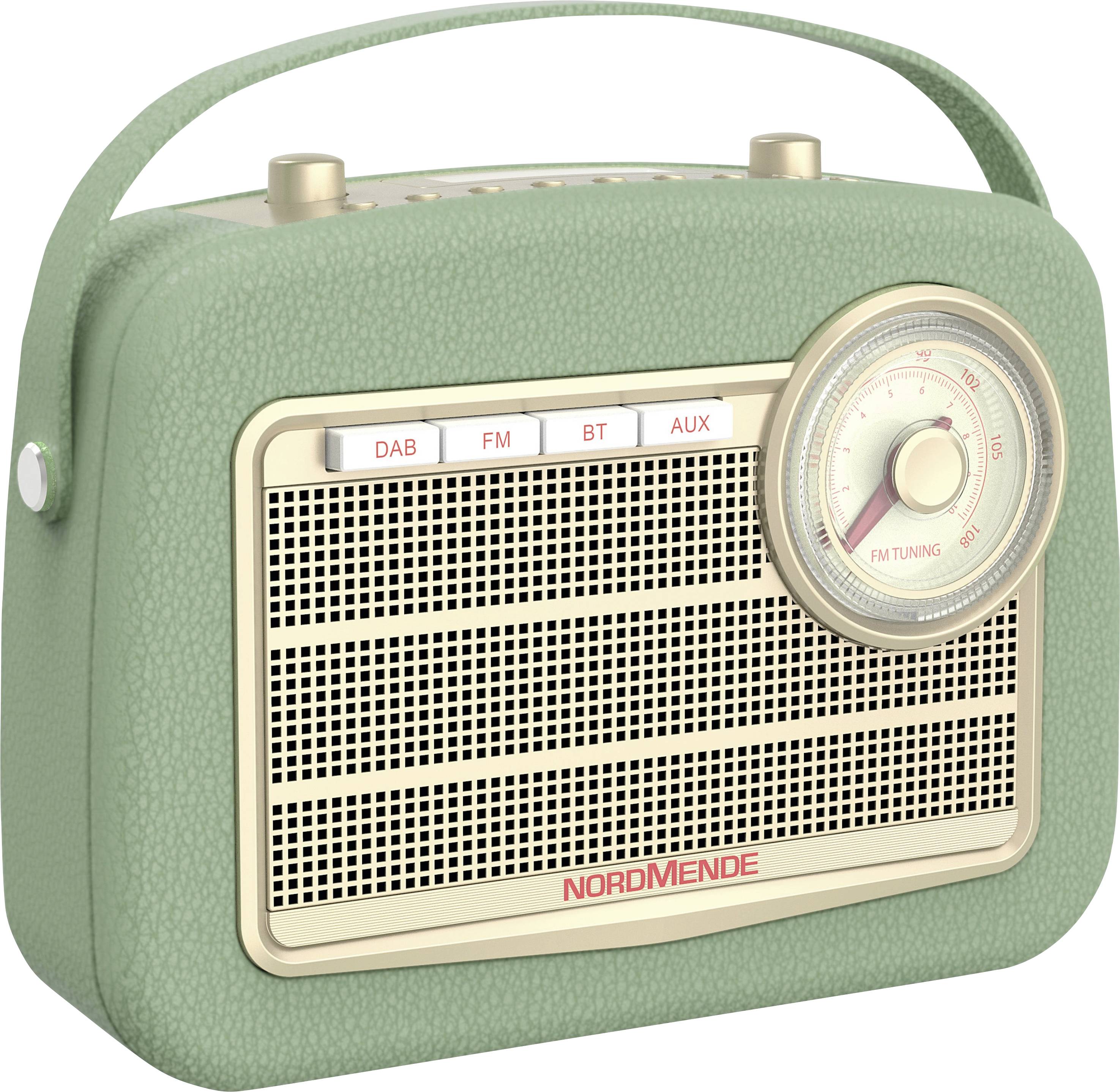 Nordmende Transita 130 Tischradio DAB+, UKW AUX, Bluetooth®, USB Akku-Ladefunktion, Weckfunktion, wiederaufladbar Grün