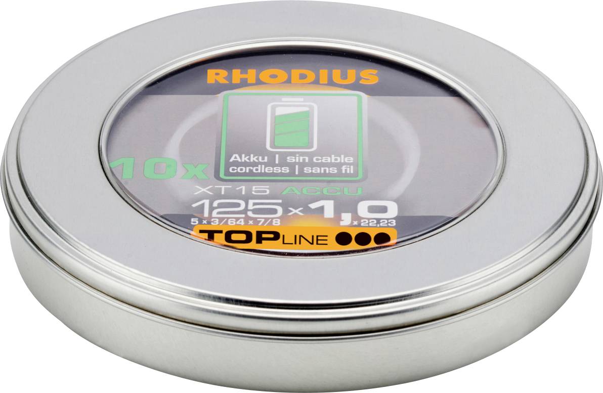 Rhodius XT15 ACCU BOX 210247 Trennscheibe gerade 115 mm 10 St. Edelstahl, Stahl