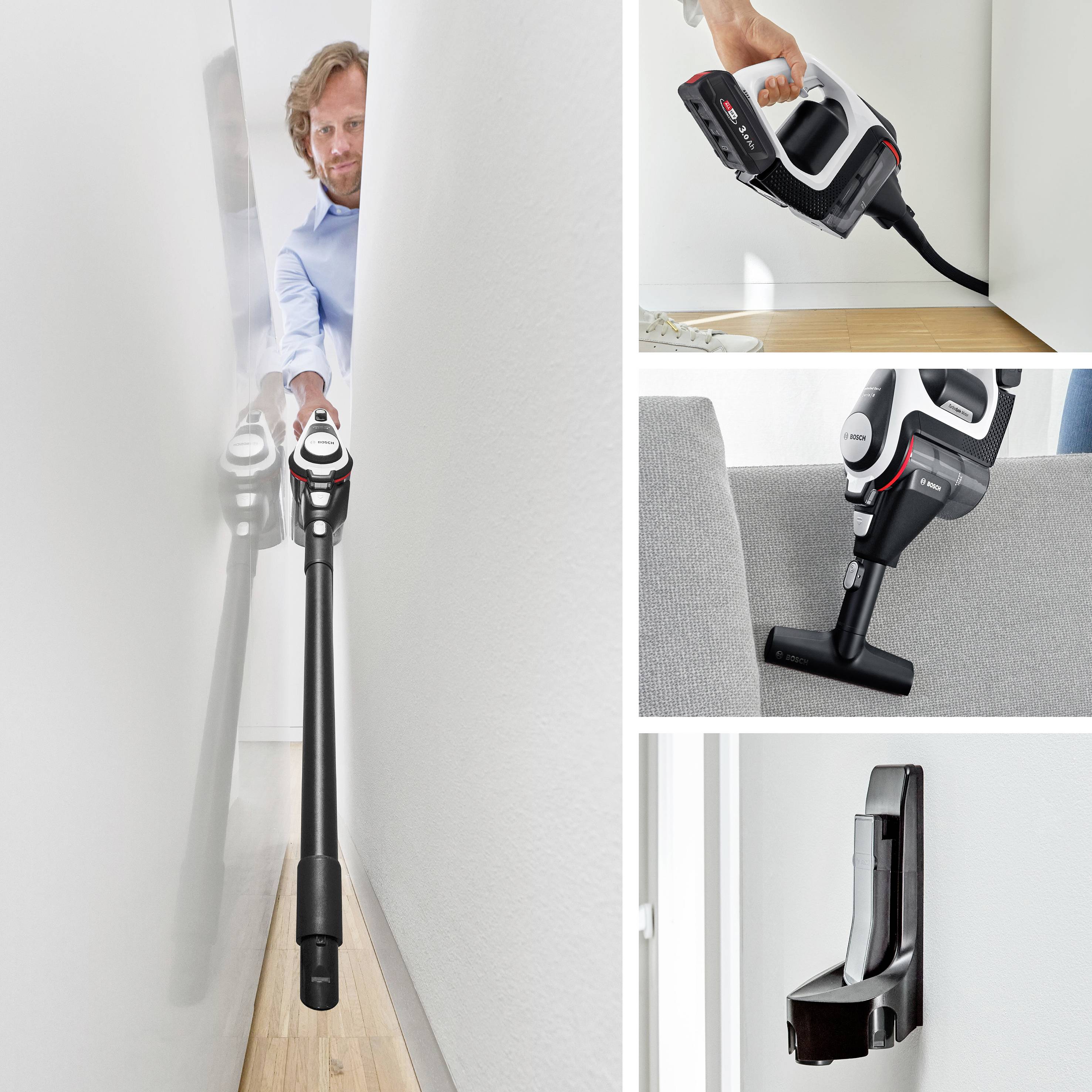 Bosch Home and Garden Unlimited Serie 8 BKS8214W Akku-Handstaubsauger 18 V Beutellos