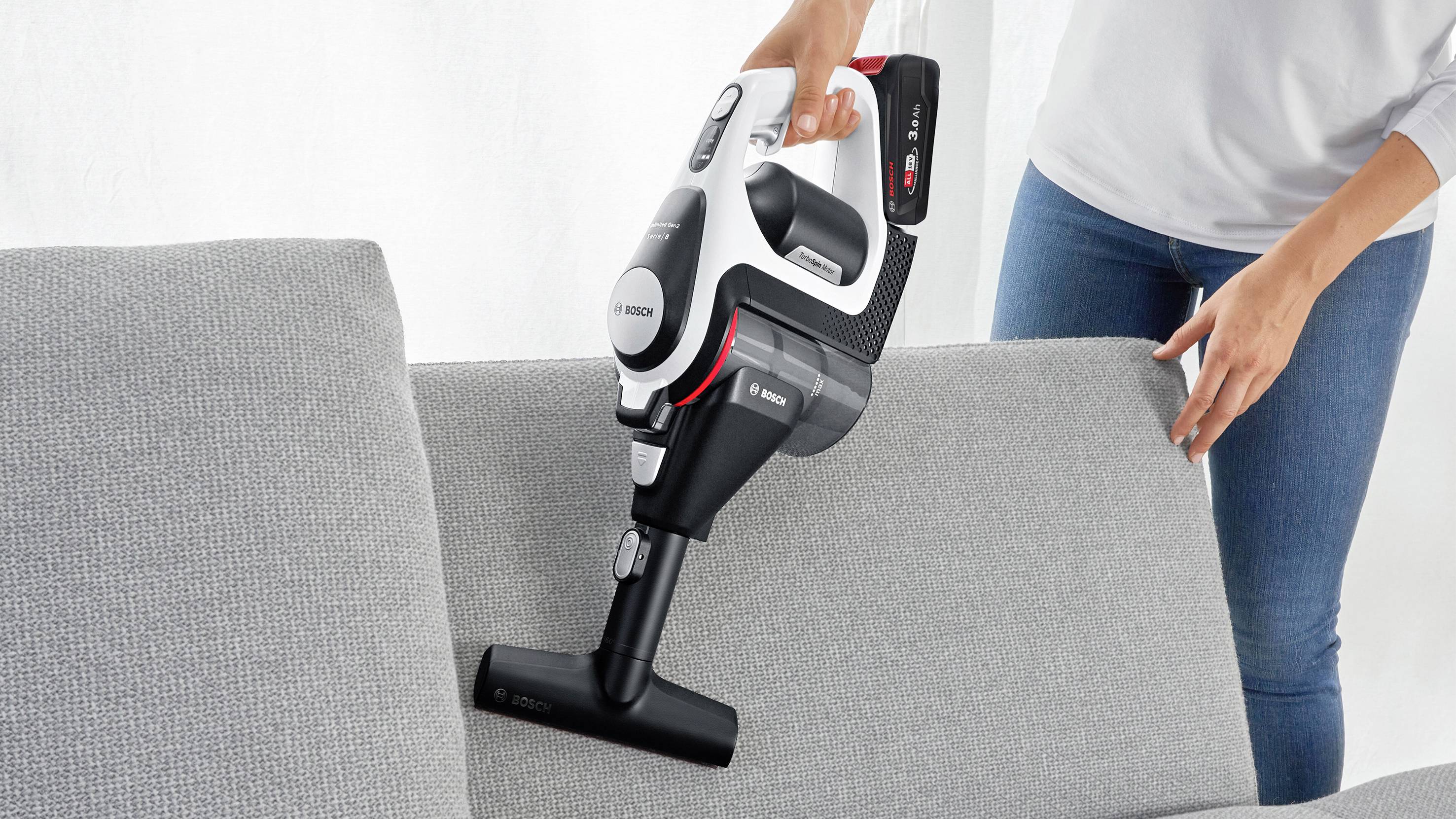 Bosch Home and Garden Unlimited Serie 8 BKS8214W Akku-Handstaubsauger 18V Beutellos