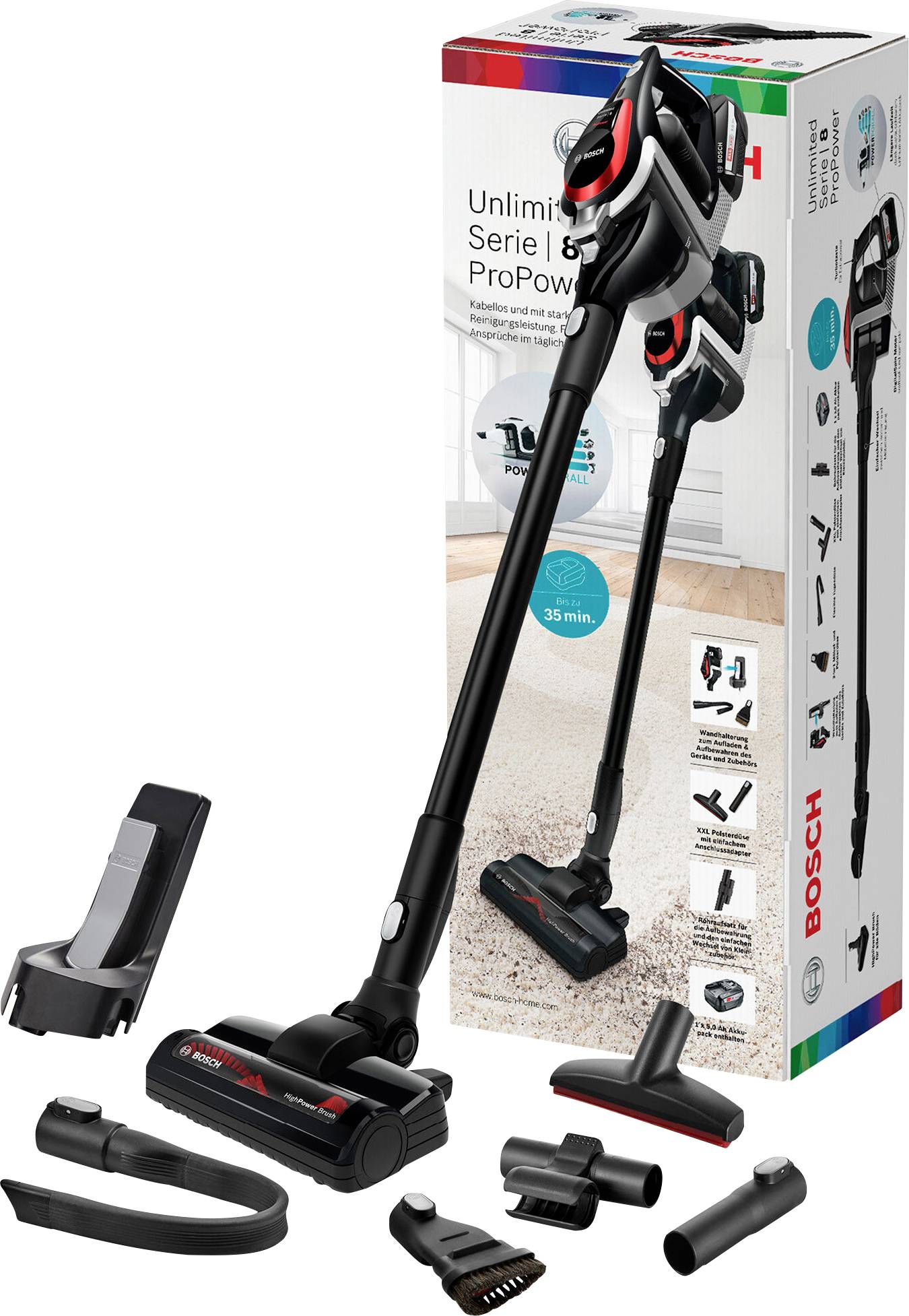 Bosch Home and Garden Unlimited Serie 8 Akku-Handstaubsauger 18 V Beutellos