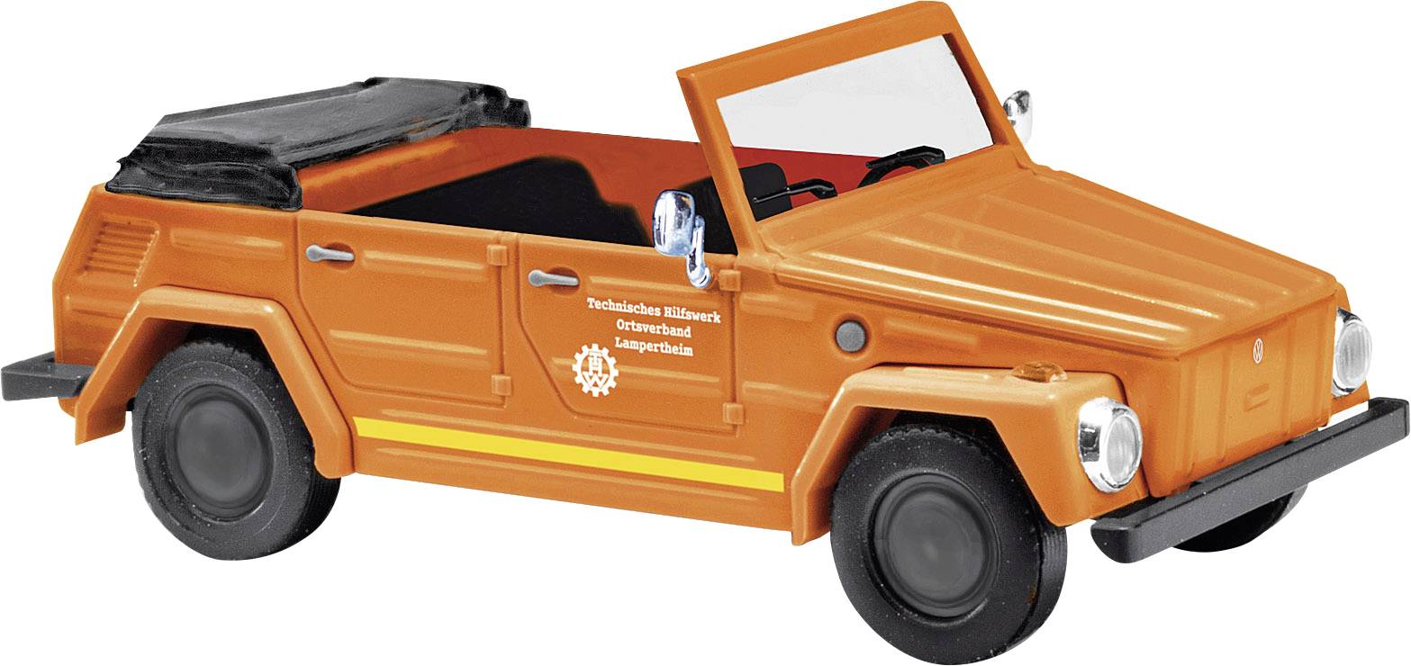 Busch 52716 H0 Einsatzfahrzeug Modell Volkswagen 181 Kurierwagen THW Katastrophenschutz