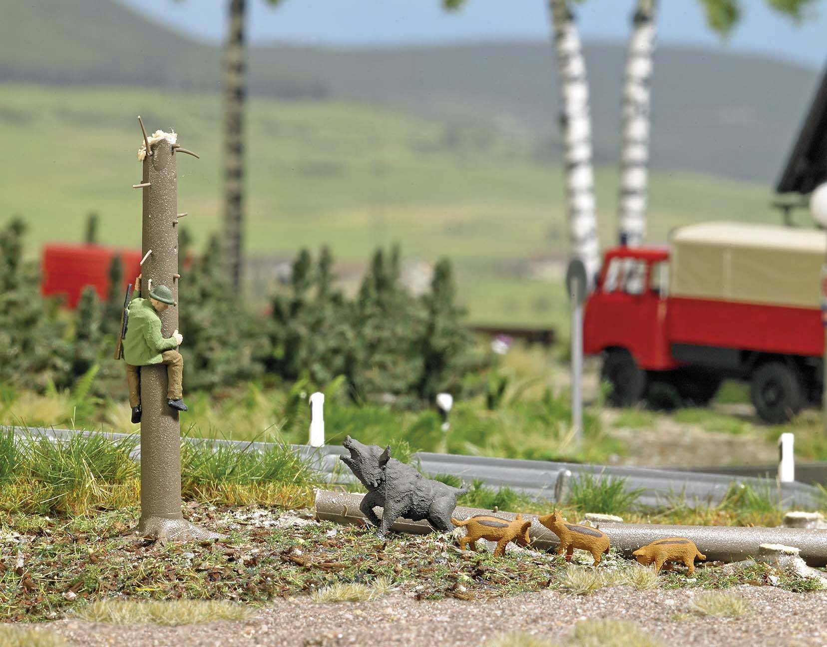 Busch H0 Verfolgter Jäger Fertigmodell