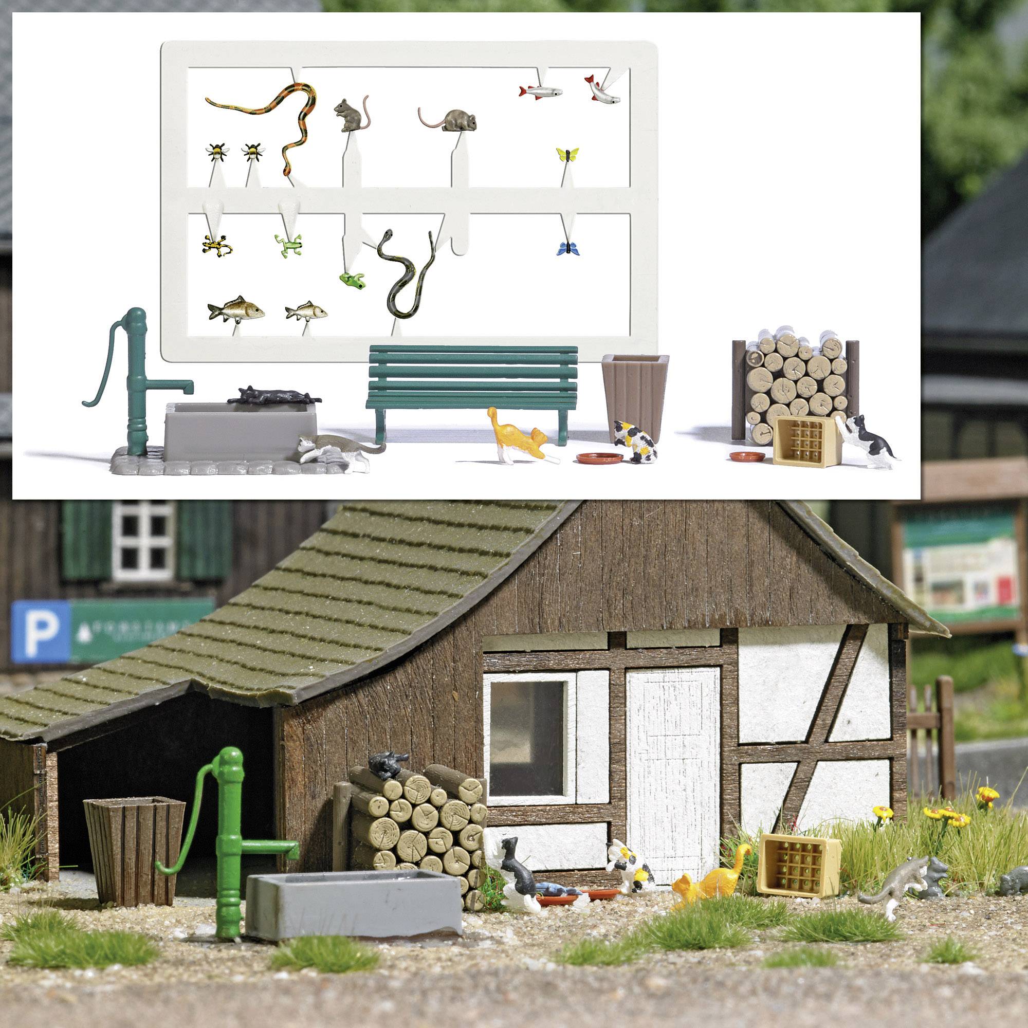 Busch H0 Spielende Katzen Fertigmodell