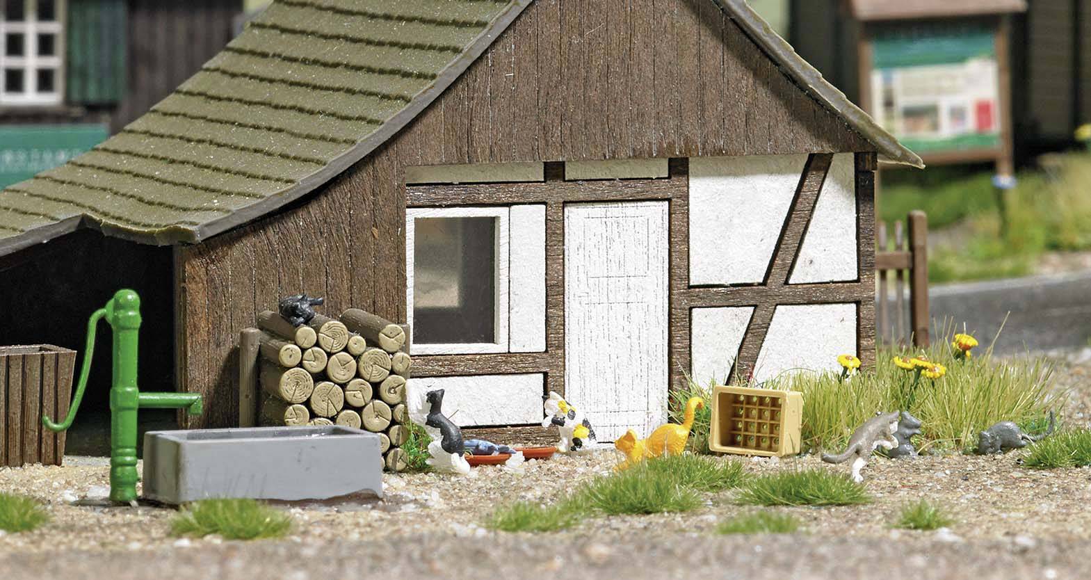 Busch H0 Spielende Katzen Fertigmodell