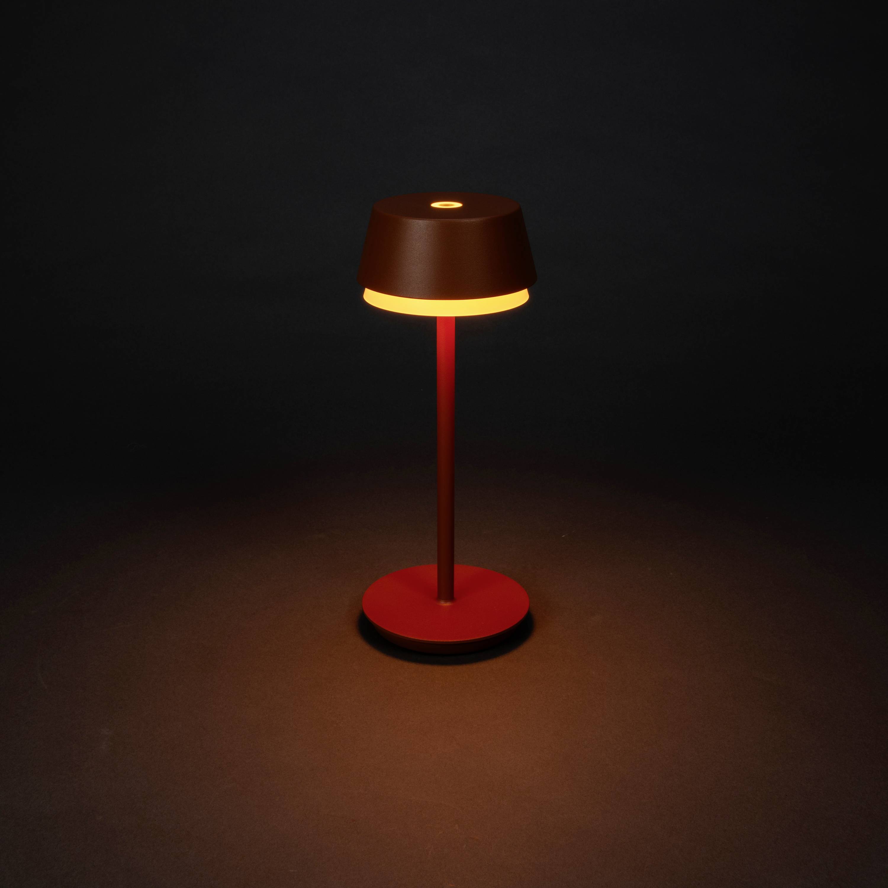 Konstsmide 7830-960 Lyon LED-Akku-Tischlampe 2.5W Warmweiß, RGB Terracotta