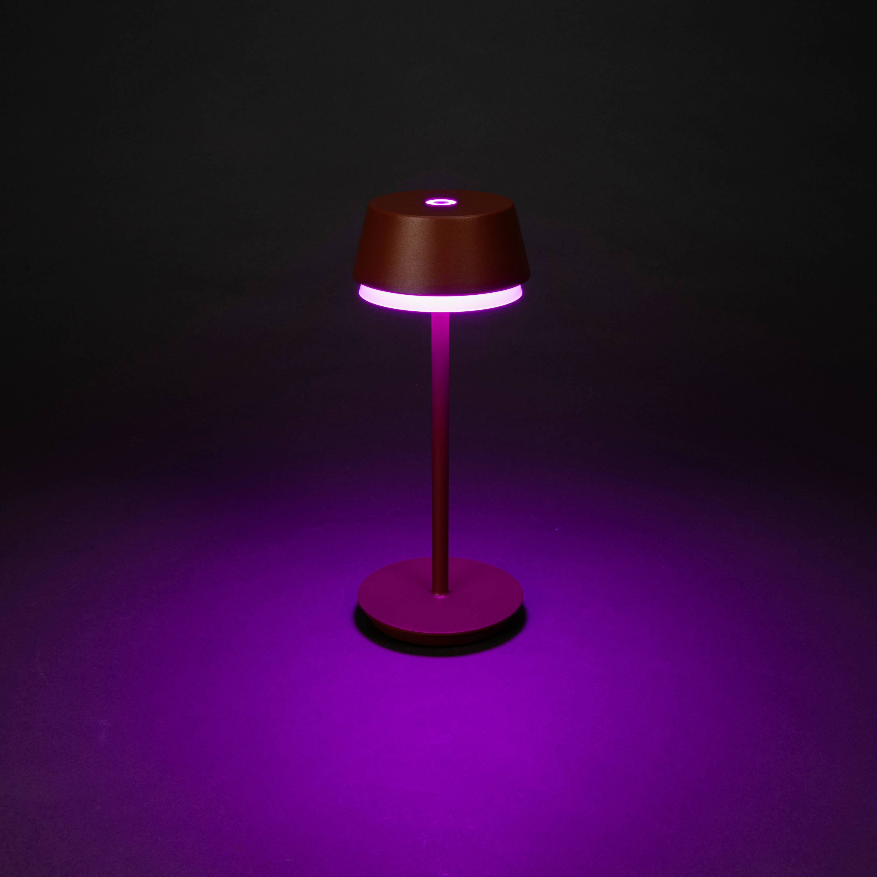 Konstsmide 7830-960 Lyon LED-Akku-Tischlampe 2.5W Warmweiß, RGB Terracotta