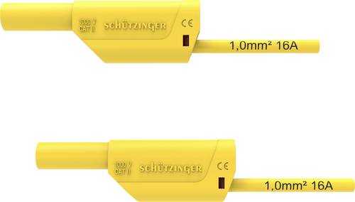 Schützinger VSFK 8500 / 1 / 200 / GE Sicherheits-Messleitung [4 mm-Stecker - 4 mm-Stecker] 200.00cm