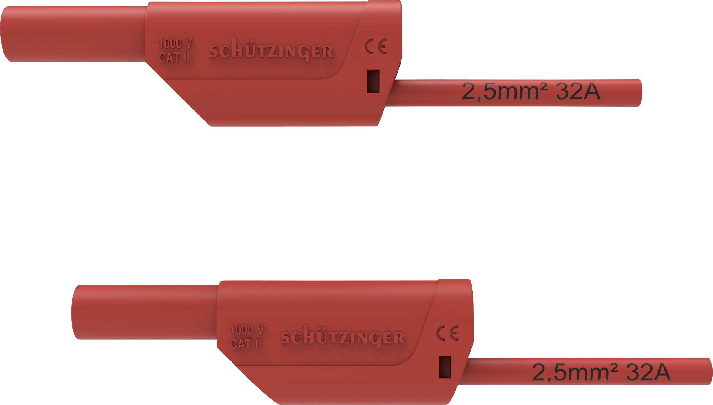 Schützinger VSFK 8500 / 2.5 / 50 / RT Sicherheits-Messleitung 4 mm-Stecker 4 mm-Stecker 50.00cm Rot 1St.