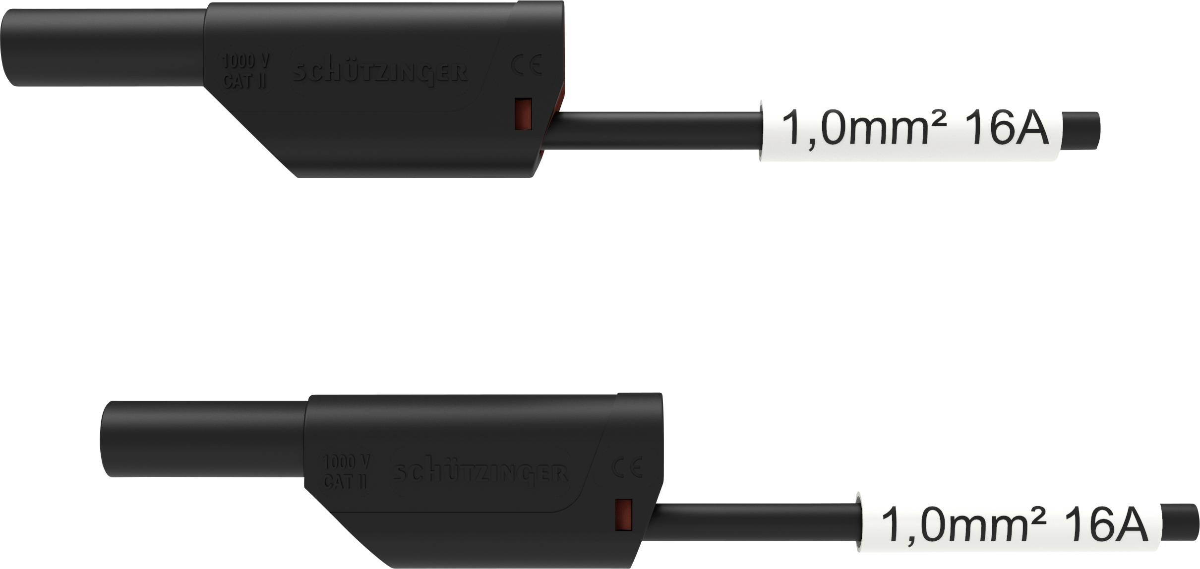 Schützinger VSFK 8500 / SIL1 / 200 / SW Sicherheits-Messleitung 4 mm-Stecker 4 mm-Stecker 200.00cm Schwarz 1St.