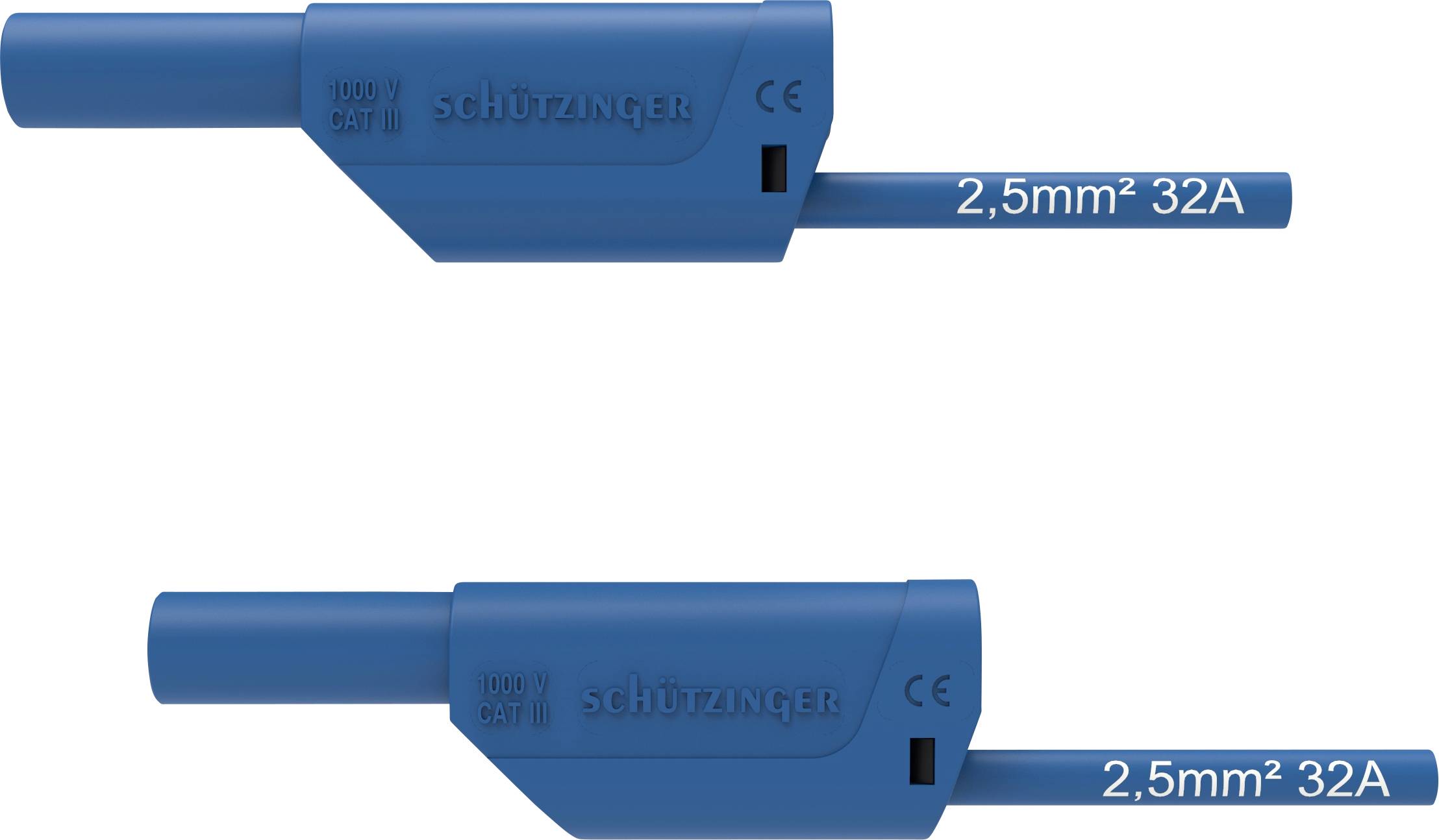 Schützinger VSFK 8700 / 2.5 / 50 / BL Sicherheits-Messleitung 4 mm-Stecker 4 mm-Stecker 50.00cm Blau 1St.