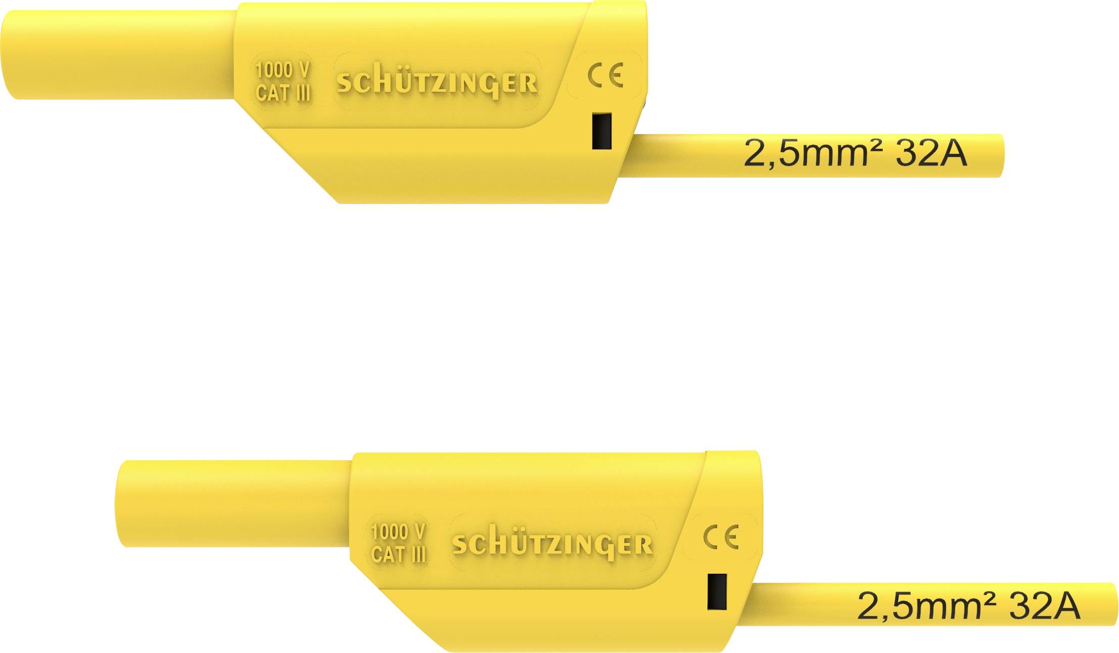 Schützinger VSFK 8700 / 2.5 / 50 / GE Sicherheits-Messleitung 4 mm-Stecker 4 mm-Stecker 50.00cm Gelb 1St.