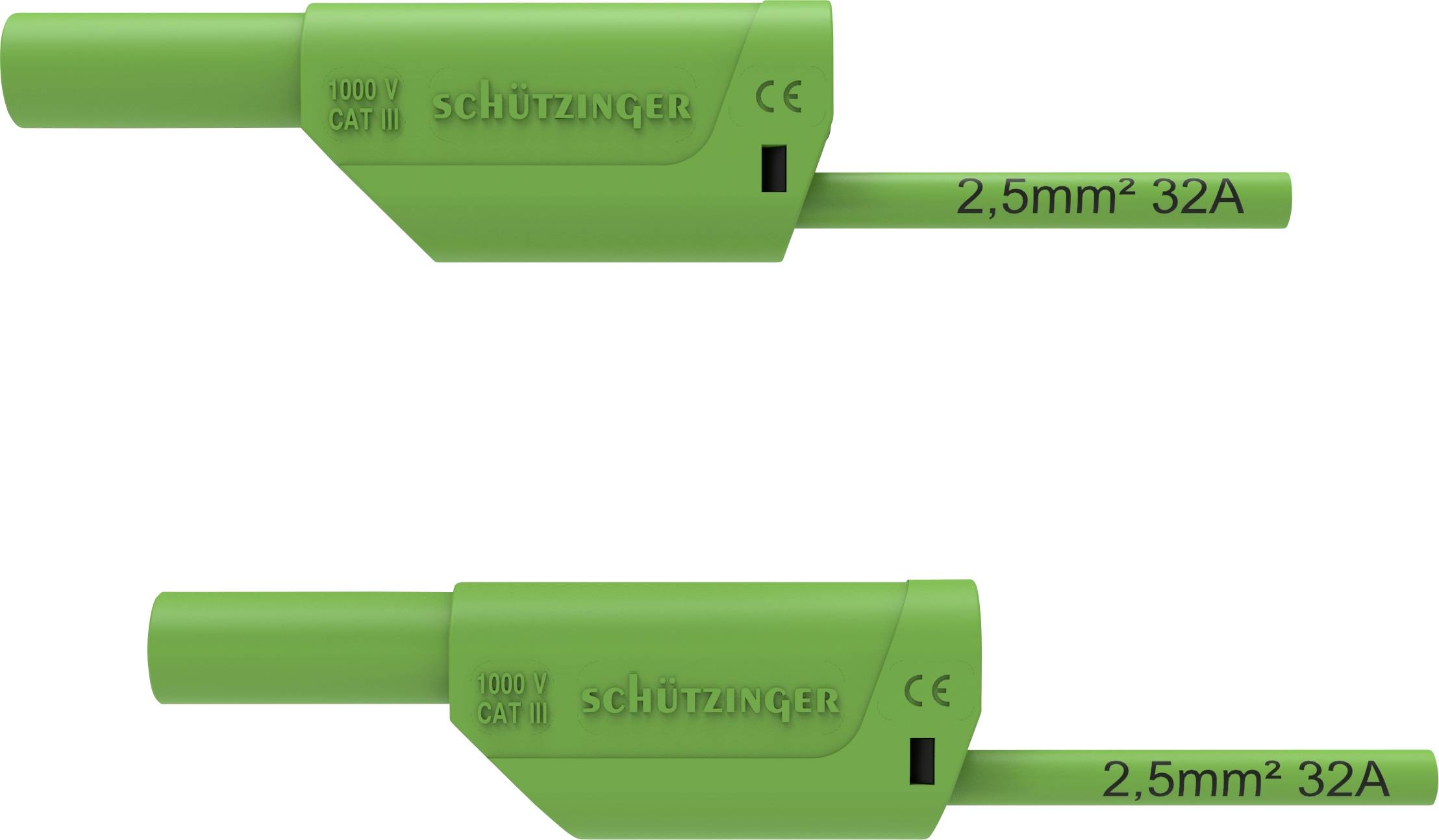 Schützinger VSFK 8700 / 2.5 / 50 / GN Sicherheits-Messleitung 4 mm-Stecker 4 mm-Stecker 50.00cm Grün 1St.