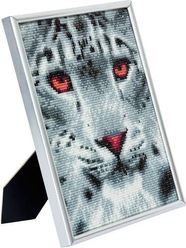 Crystal Art Bilderrahmen Schneeleopard 21x25cm CAM-15