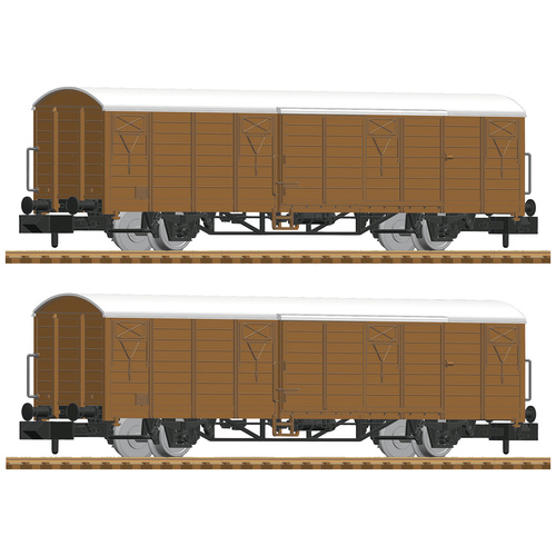 Fleischmann 826213 N 2er-Set Gedeckte Güterwagen der DB-AG