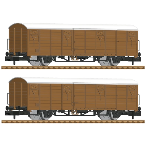 Fleischmann 826213 N 2er-Set Gedeckte Güterwagen der DB-AG Fleischmann 826213 N 2er-Set Gedeckte Güterwagen der DB-AG