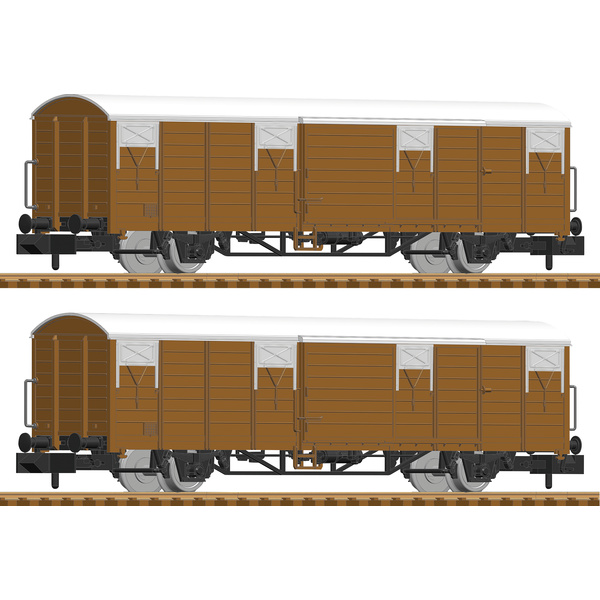 Fleischmann 826210 N 2er-Set Gedeckte Güterwagen der DR