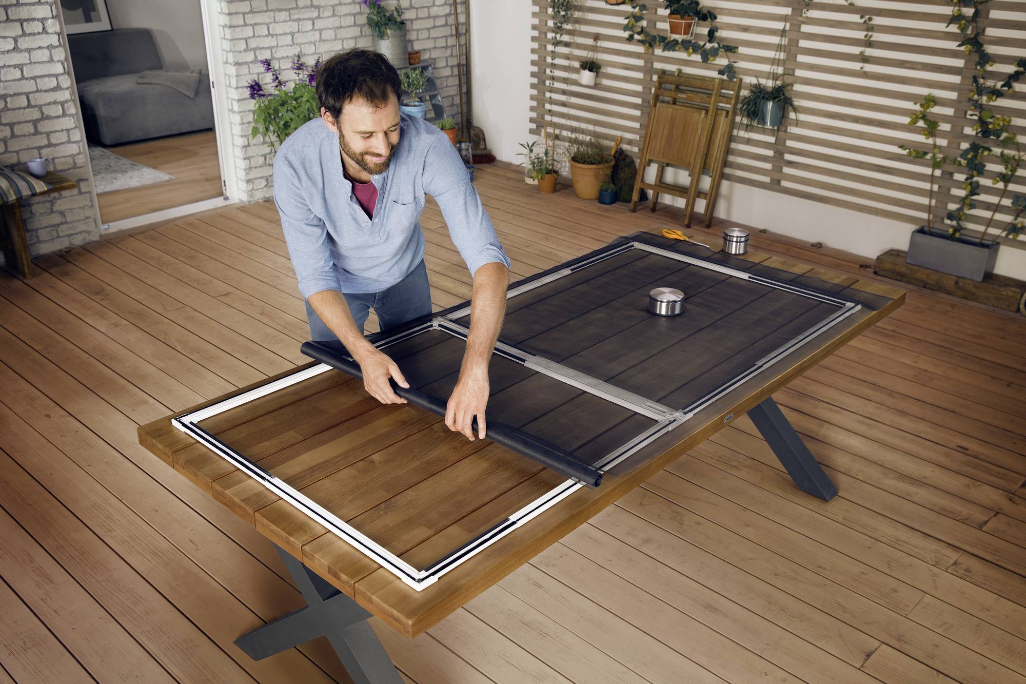 Tesa FALT 55415-00001-00 Tür-Fliegengitter Anthrazit 1St.