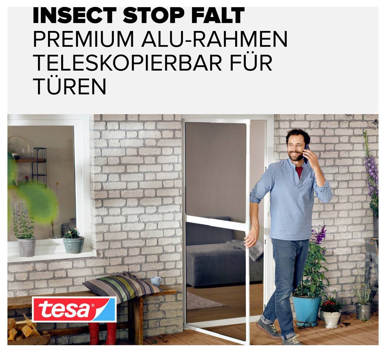 Werbung für das Premium-Fliegengitter „Insect Stop
