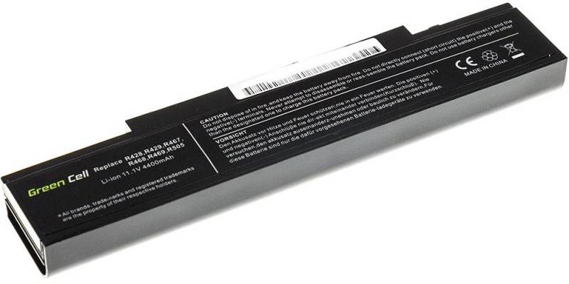 Schwarze Laptop-Batterie von Green Cell, Ersatzt für R48. 11,1V, 4400mAh.