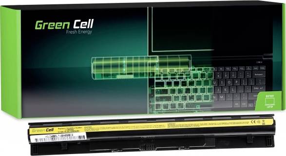 Laptop-Batterie der Marke Green Cell, Modell MS03 (6600mAh, 10.8V) mit Verpackung, auf der 'Green Cell Fresh Energy' steht.
