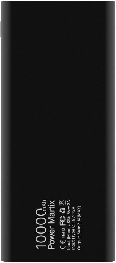 Verico Power Matrix Powerbank 10000 mAh Fast Charge LiPo USB-A Schwarz